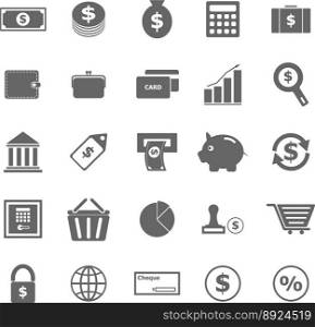 Money icons on white background vector image