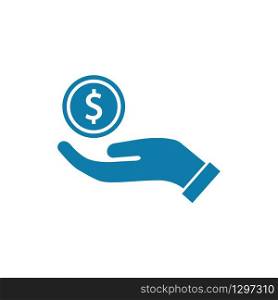 money in hand icon symbol vector