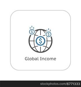 Money Income Icon. Business Concept. Flat Design. Isolated Illustration.. Money Income Icon. Business Concept. Flat Design.