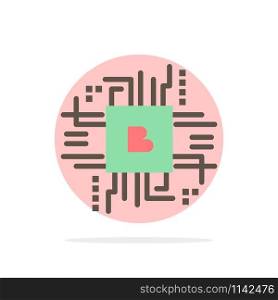 Money Industry, Bitcoin, Computer, Finance, Abstract Circle Background Flat color Icon