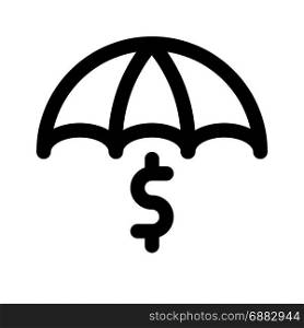 money insurance, icon on isolated background