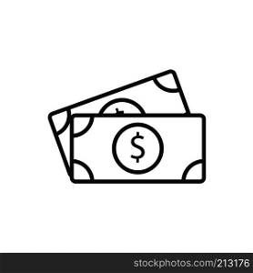 Money line icon on a white background. Vector illustration