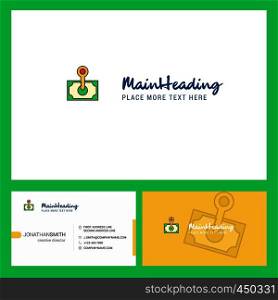 Money Logo design with Tagline & Front and Back Busienss Card Template. Vector Creative Design