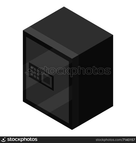 Money metal safe icon. Isometric of money metal safe vector icon for web design isolated on white background. Money metal safe icon, isometric style