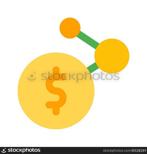 money network, icon on isolated background