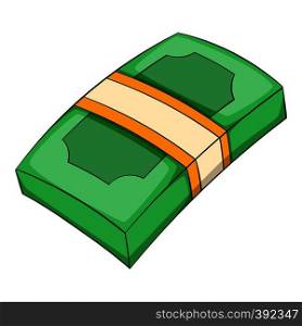 Money pack icon. Cartoon illustration of money pack vector icon for web. Money pack icon, cartoon style