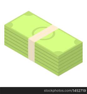 Money package icon. Isometric of money package vector icon for web design isolated on white background. Money package icon, isometric style