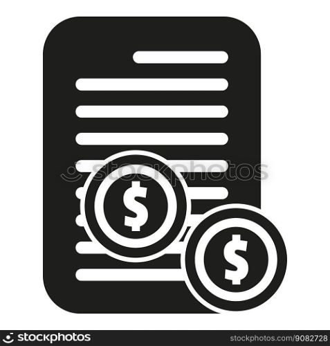 Money paper icon simple vector. Business work. Retire plan. Money paper icon simple vector. Business work