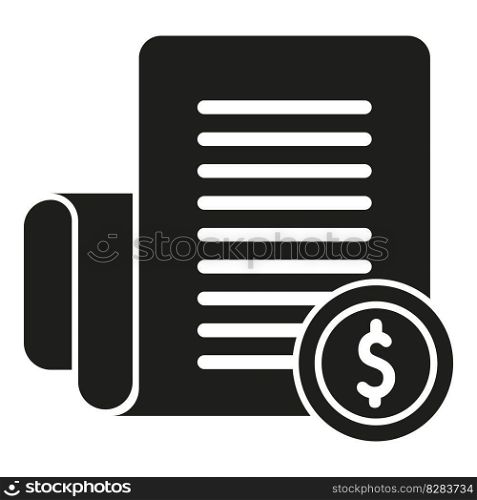 Money paper icon simple vector. Finance economy. Budget loan. Money paper icon simple vector. Finance economy