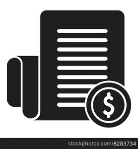 Money paper icon simple vector. Finance economy. Budget loan. Money paper icon simple vector. Finance economy