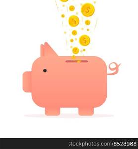Money Piggy bank creative business concept. Financial services. Vector illustration. Money Piggy bank creative business concept. Financial services. Vector illustration.