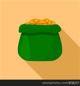 Money pot icon. Flat illustration of money pot vector icon for web. Money pot icon, flat style