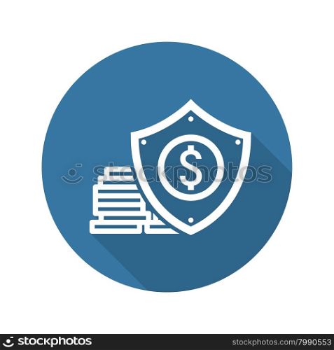 Money Protection Icon. Flat Design. Business Concept. Isolated Illustration.. Money Protection Icon. Flat Design.