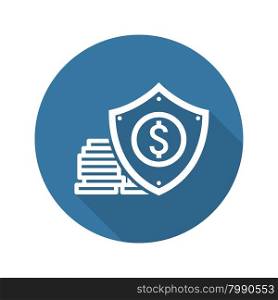 Money Protection Icon. Flat Design. Business Concept. Isolated Illustration.. Money Protection Icon. Flat Design.