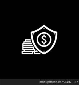Money Protection Icon. Flat Design.. Money Protection Icon. Flat Design. Business Concept. Isolated Illustration.