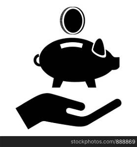 Money protection icon. Simple illustration of money protection vector icon for web. Money protection icon, simple black style