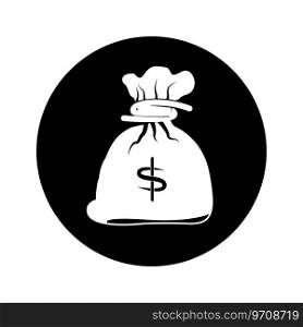 money sack or treasure icon on isolated white background,vector illustration design