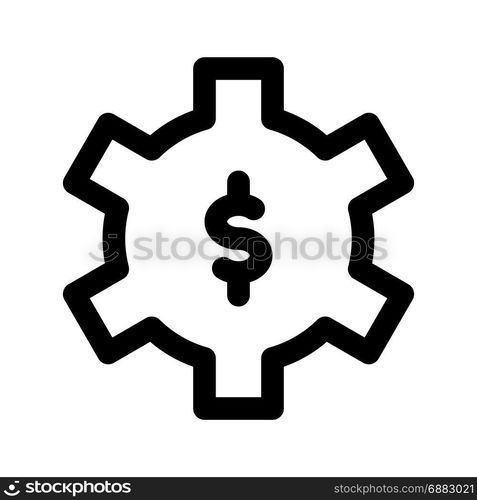 money setting, icon on isolated background