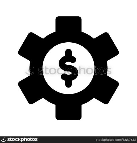 money setting, icon on isolated background