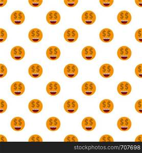 Money smile pattern seamless in flat style for any design. Money smile pattern seamless