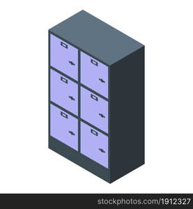 Money storage icon isometric vector. Safe box. Distribution budget. Money storage icon isometric vector. Safe box