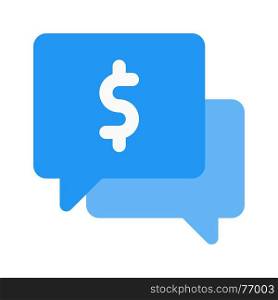 money talk, icon on isolated background