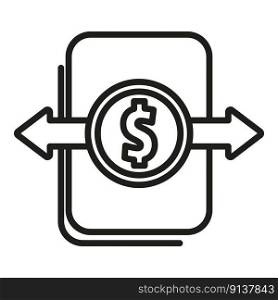 Money trade icon outline vector. Business finance. Accident injury. Money trade icon outline vector. Business finance