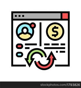 money transaction color icon vector. money transaction sign. isolated symbol illustration. money transaction color icon vector illustration