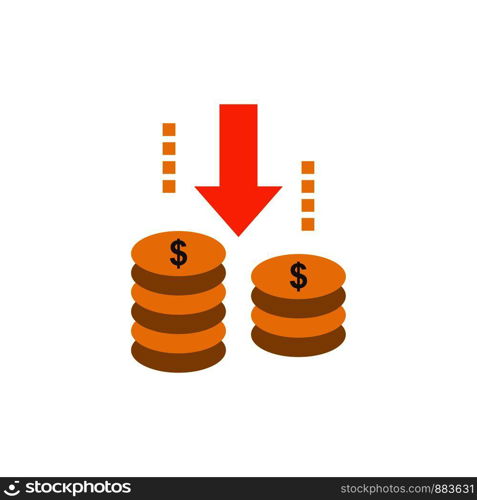 Money, Transfer, Fund, Analysis Flat Color Icon. Vector icon banner Template