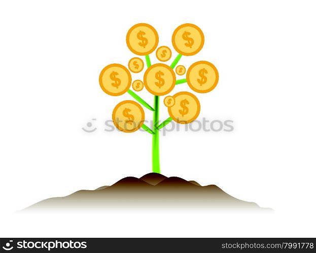 Money tree invesment business concept