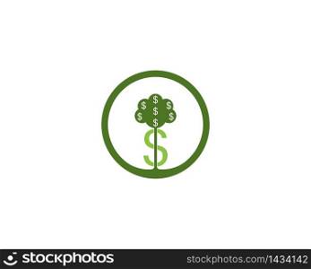 Money tree investation logo design concept