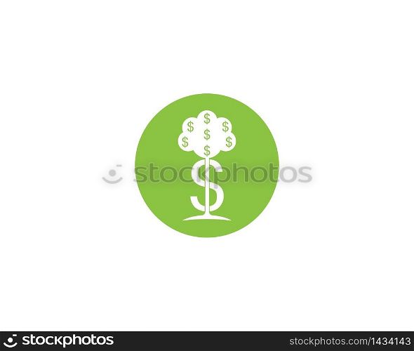 Money tree investation logo design concept