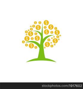 money tree logo flat design