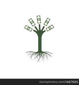 money tree logo icon vector illustration design