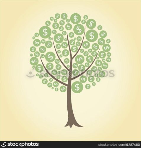 money tree on a yellow background