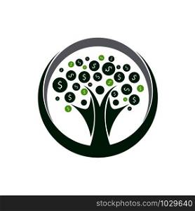 Money Tree Prosperity Symbol Logo Vector