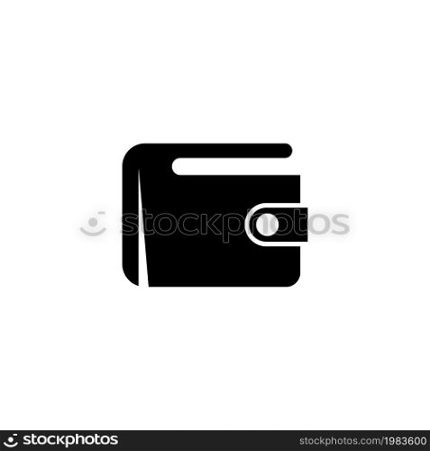 Money Wallet, Digital Purse. Flat Vector Icon illustration. Simple black symbol on white background. Money Wallet, Digital Purse sign design template for web and mobile UI element. Money Wallet, Digital Purse Flat Vector Icon