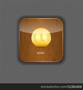 Money wood application icons vector illustration