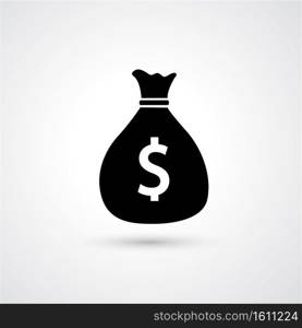 Moneybag icon illustration with dollar sign