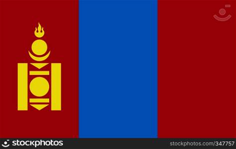 Mongolia flag image for any design in simple style. Mongolia flag image