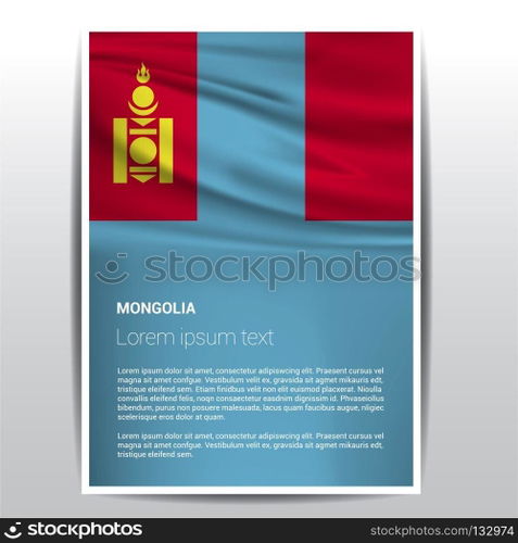 Mongolia flags design vector