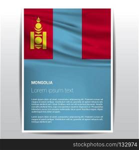 Mongolia flags design vector