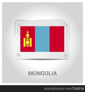 Mongolia flags design vector