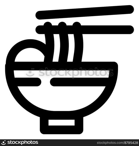 Mongolian meatball ramen regular vector icon