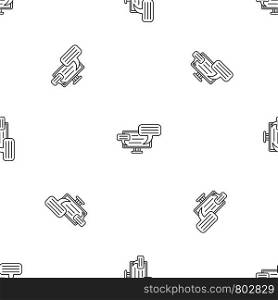 Monitor chat pattern seamless vector repeat geometric for any web design. Monitor chat pattern seamless vector