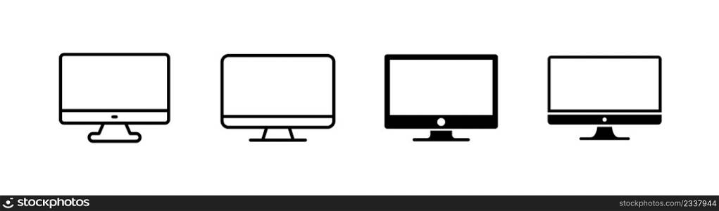 Monitor computer icon design element suitable for website, print design or app