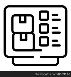 Monitor control product icon outline vector. Digital management. System Computer. Monitor control product icon outline vector. Digital management