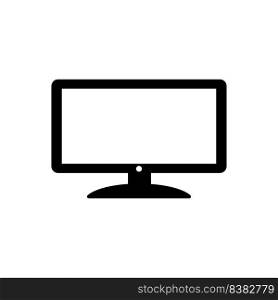 Monitor device icon vector.