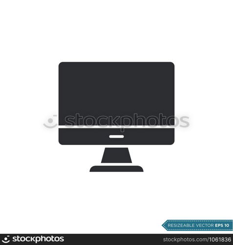 monitor display icon vector template Illustration Design