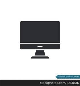 monitor display icon vector template Illustration Design